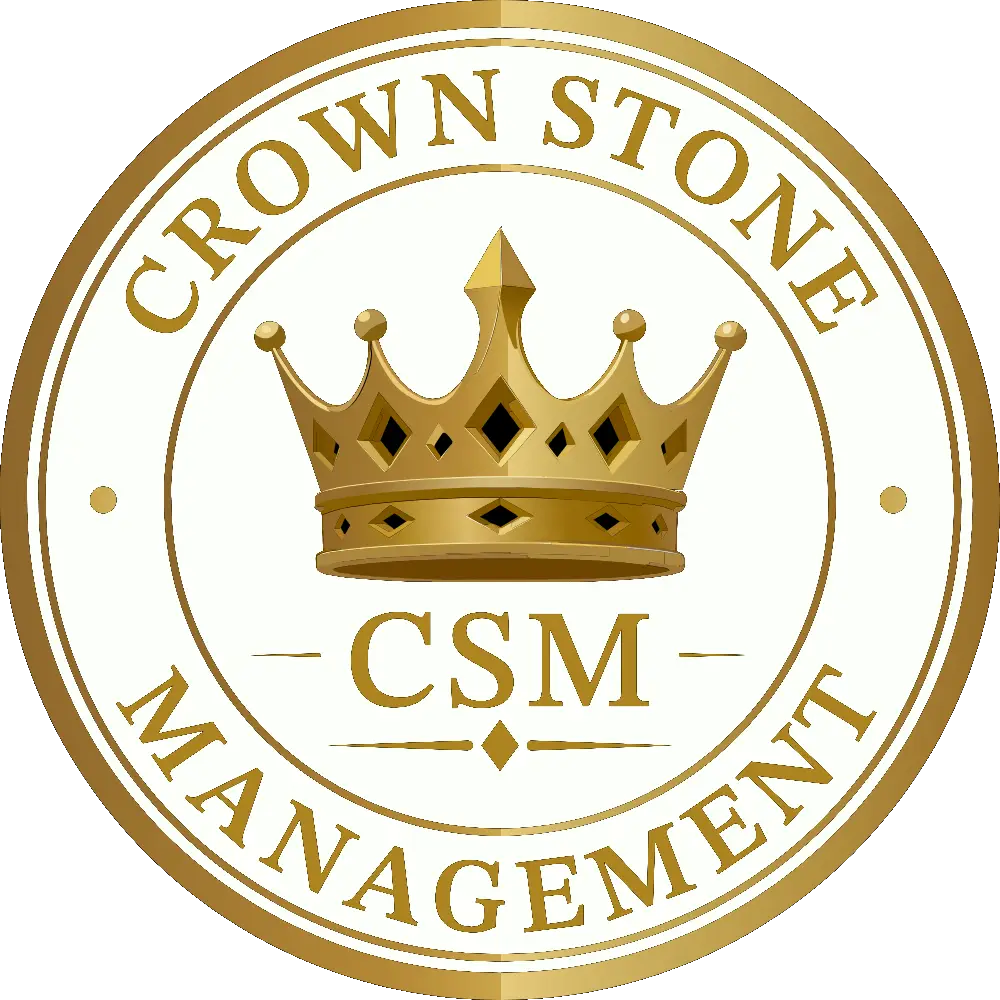 Crown Stone Management_Logo_Reverse_Emblem white